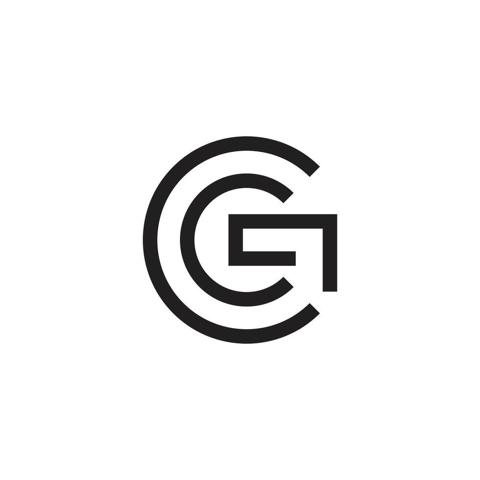 Logo letter G line stroke unique design vector