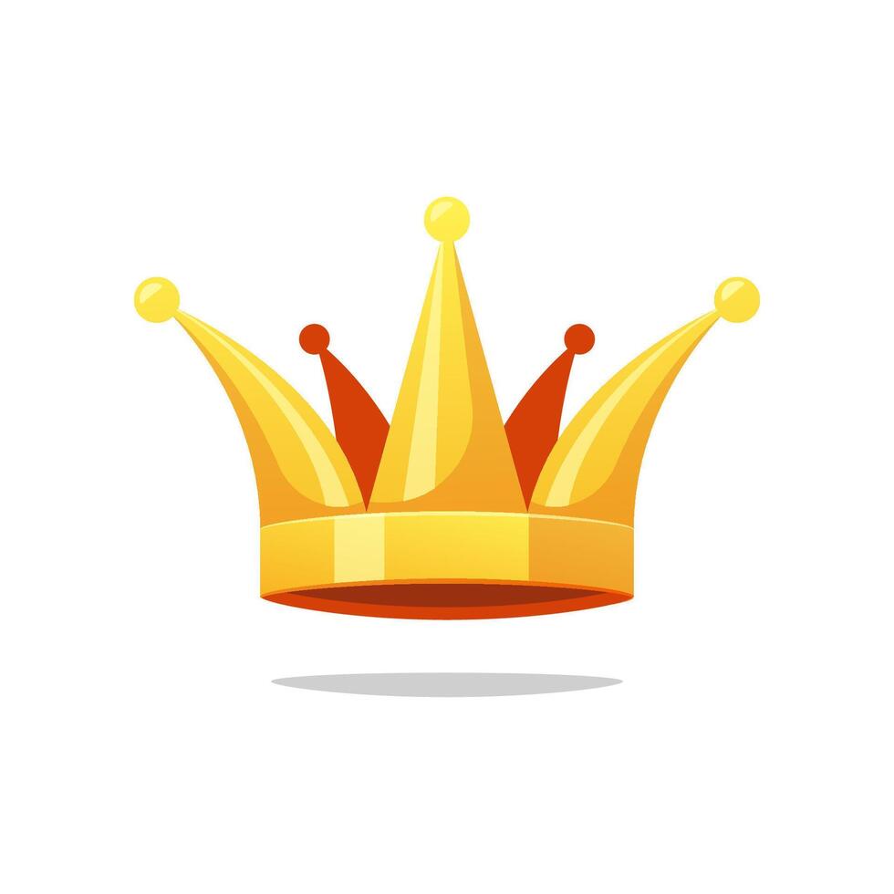 Golden crown isolated on white background. vector