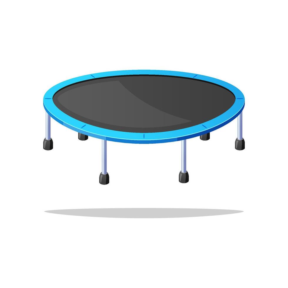 Trampoline isolated on white background. vector
