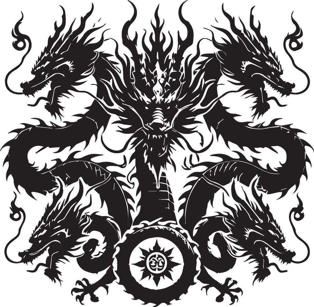 It's a dragon silhouette image vector
