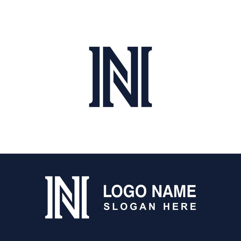 Stylish logo with N concept. Modern and easy to remember. vector