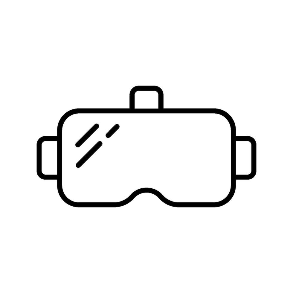 VR glasses line icon, sign or symbol. Premium pictogram in trendy outline style. VR glasses pixel perfect icon isolated on background. vector