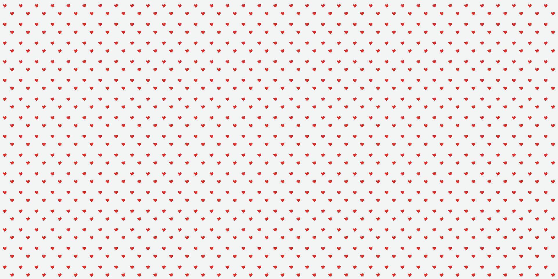 Flat design Heart background. Seamless pattern love with red color vector