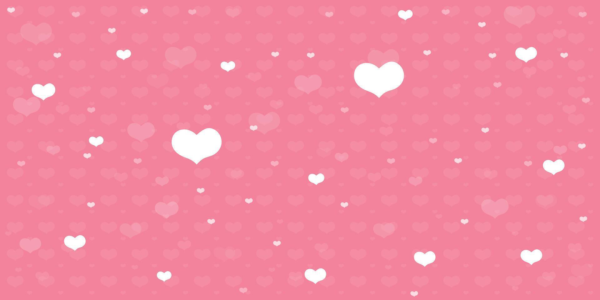 Beautiful red hearts falling on background. Invitation Template background design, greeting card, poster. Valentine day vector
