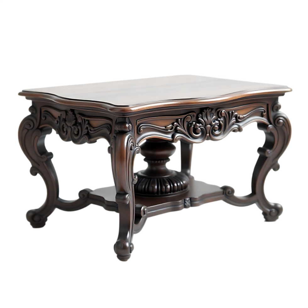 Elegant Wooden End Table Setup png