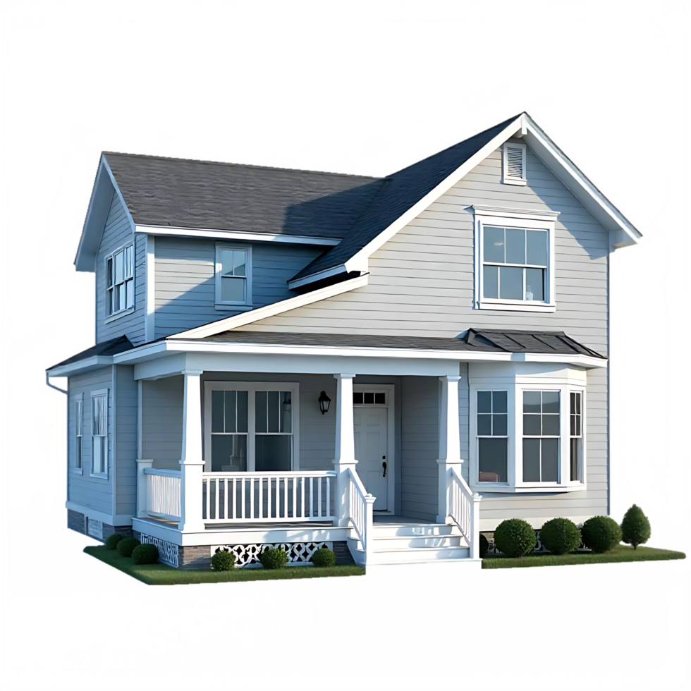 Transparent high-end real estate villa image png