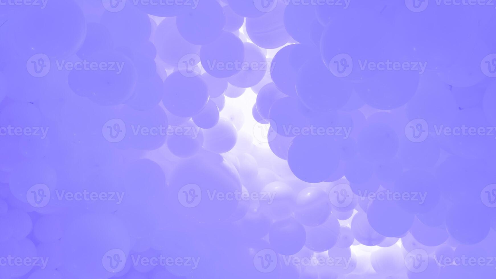 Purple background with flying balloons - clean design, 3d abstract realistic banner. photo
