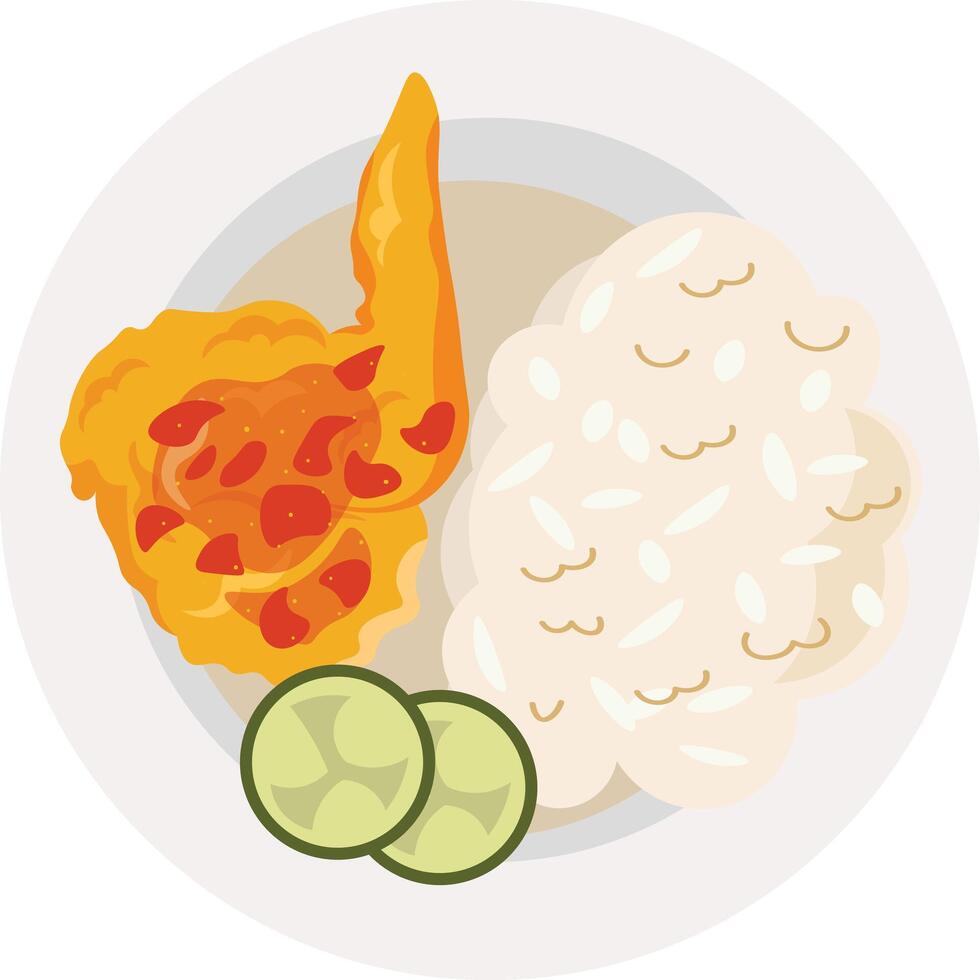 Taste of Indonesia Ayam Geprek vector