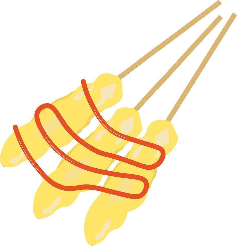 Indonesian Culinary Adventure Telur Gulung vector