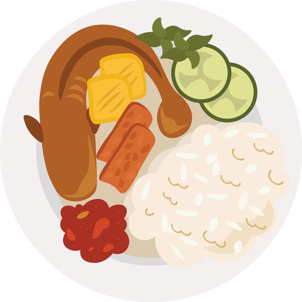 Taste of Indonesia Pecel Lele vector