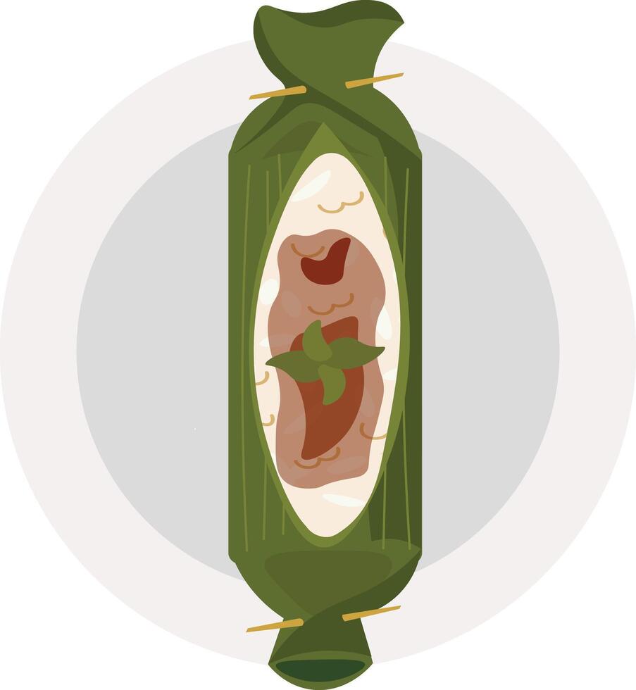 Taste of Indonesia Nasi Bakar vector