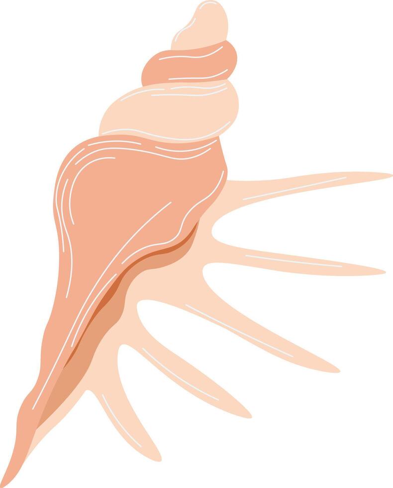 Beach Vibes Shell Illustrations vector