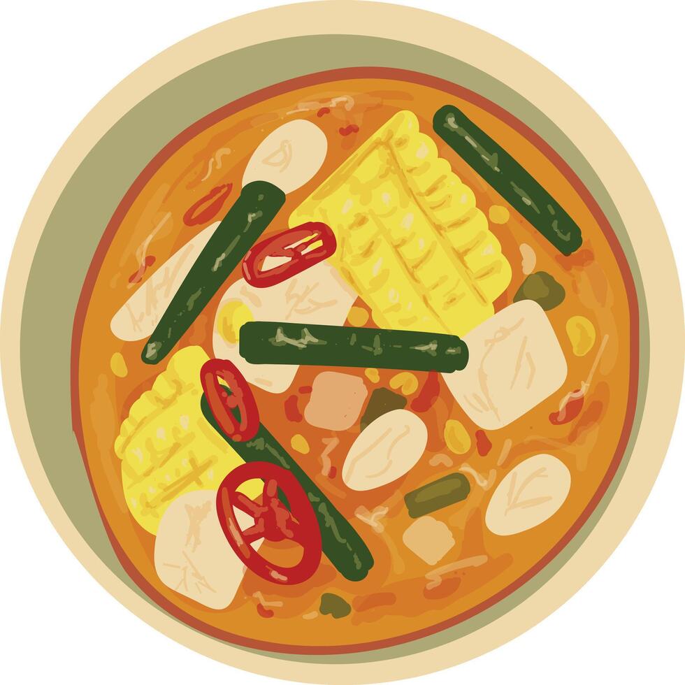Sayur Asem Indonesian Culinary Heritage vector