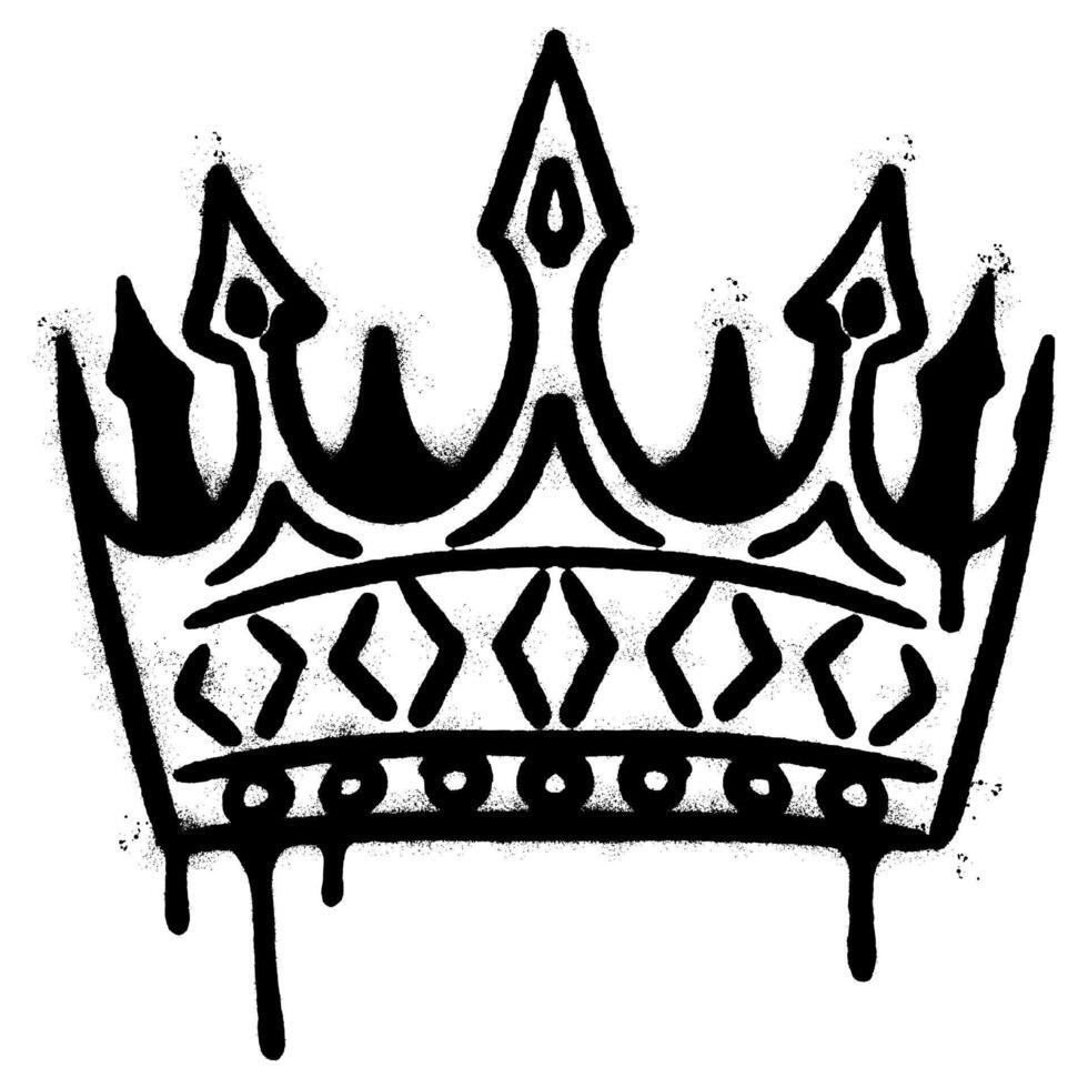 graffiti spray crown icon isolated on white background. vector
