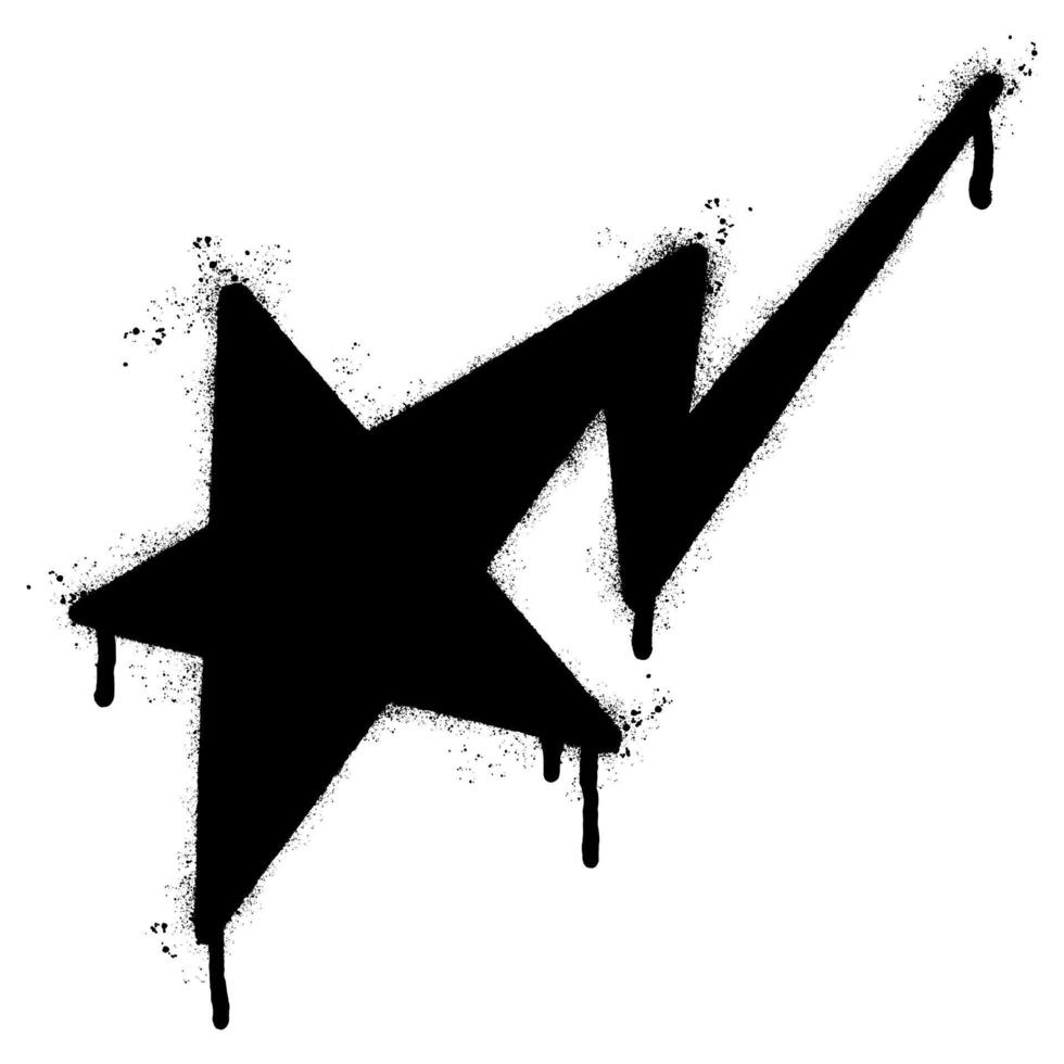 Spray Painted Graffiti star icon isolated on white background. vector