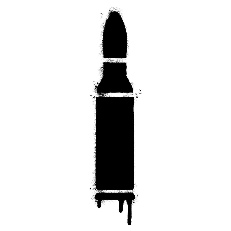 Spray Painted Graffiti Bullet icon isolated on white background. vector