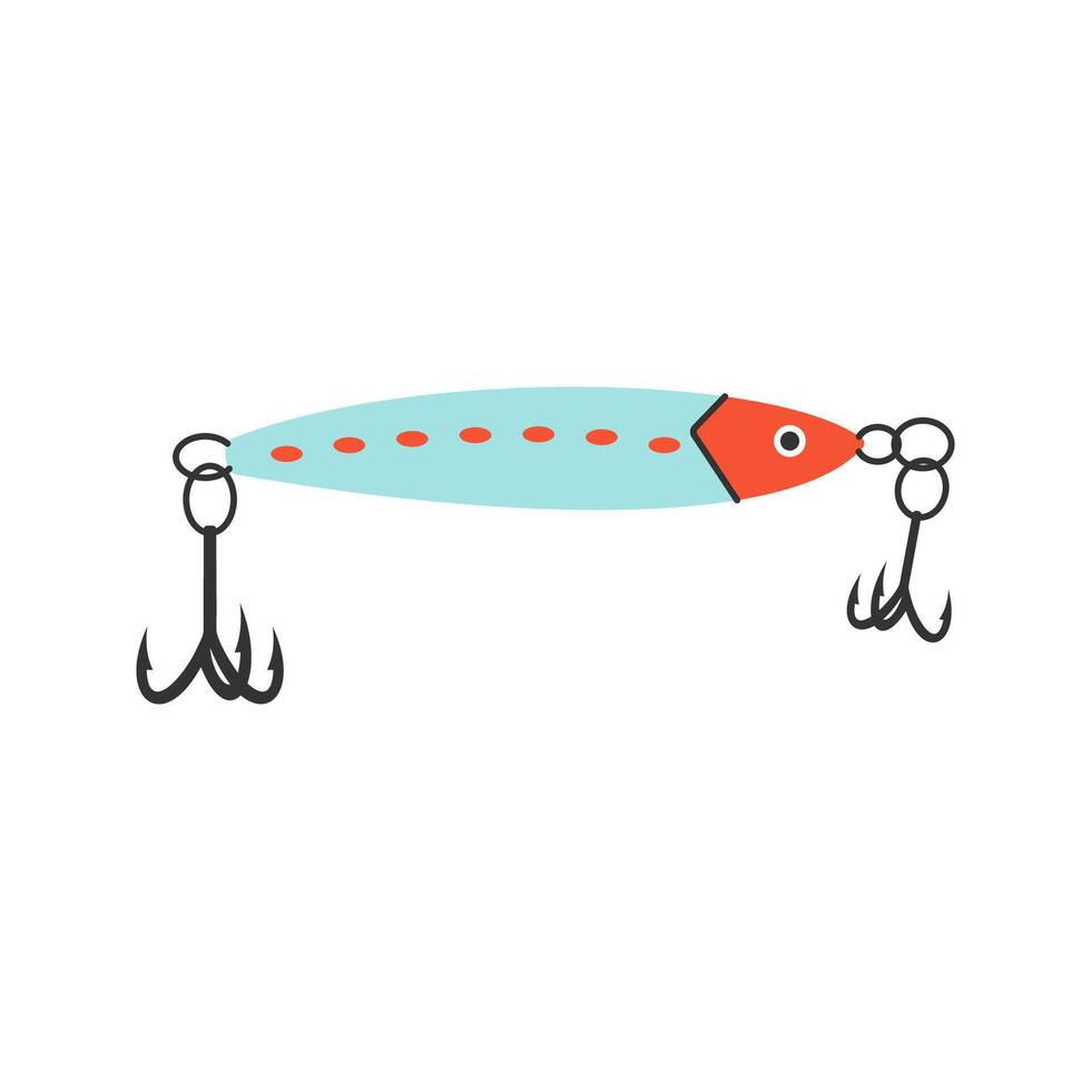 Blue Dotted Fishing Lure Illustration vector