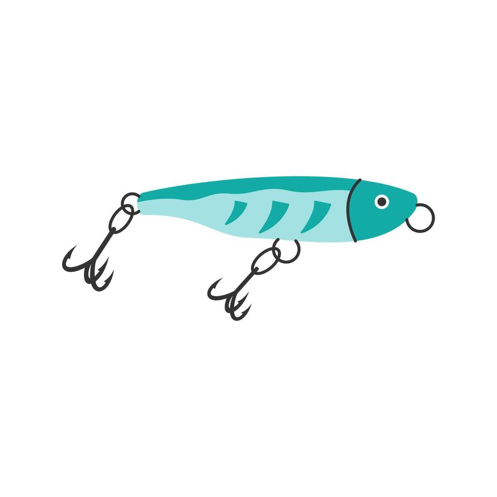 Blue Striped Fishing Lure Illustration vector