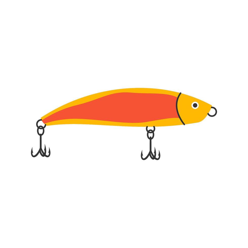 Orange Fishing Lure Illustration vector