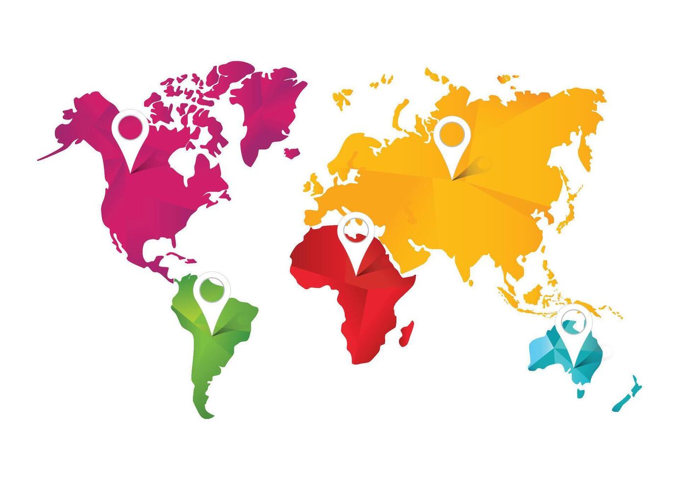 World map showing global investors