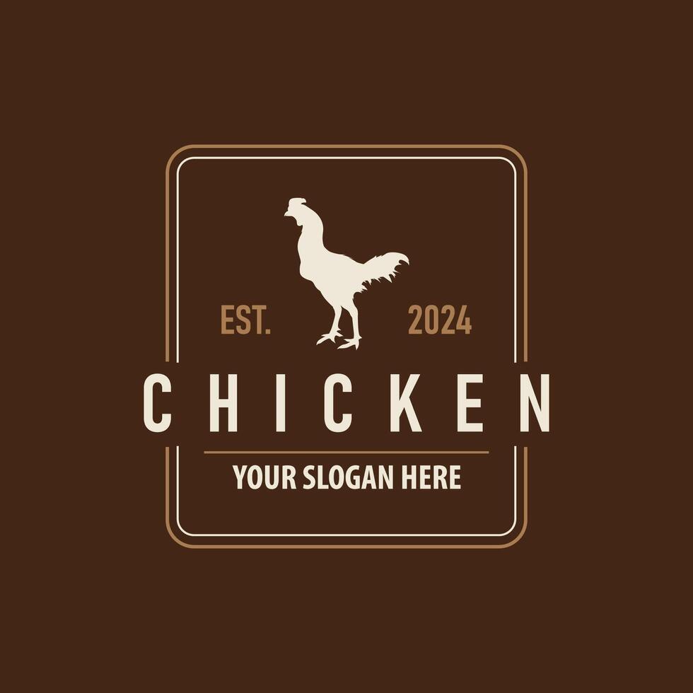 design logo chicken minimalist vector