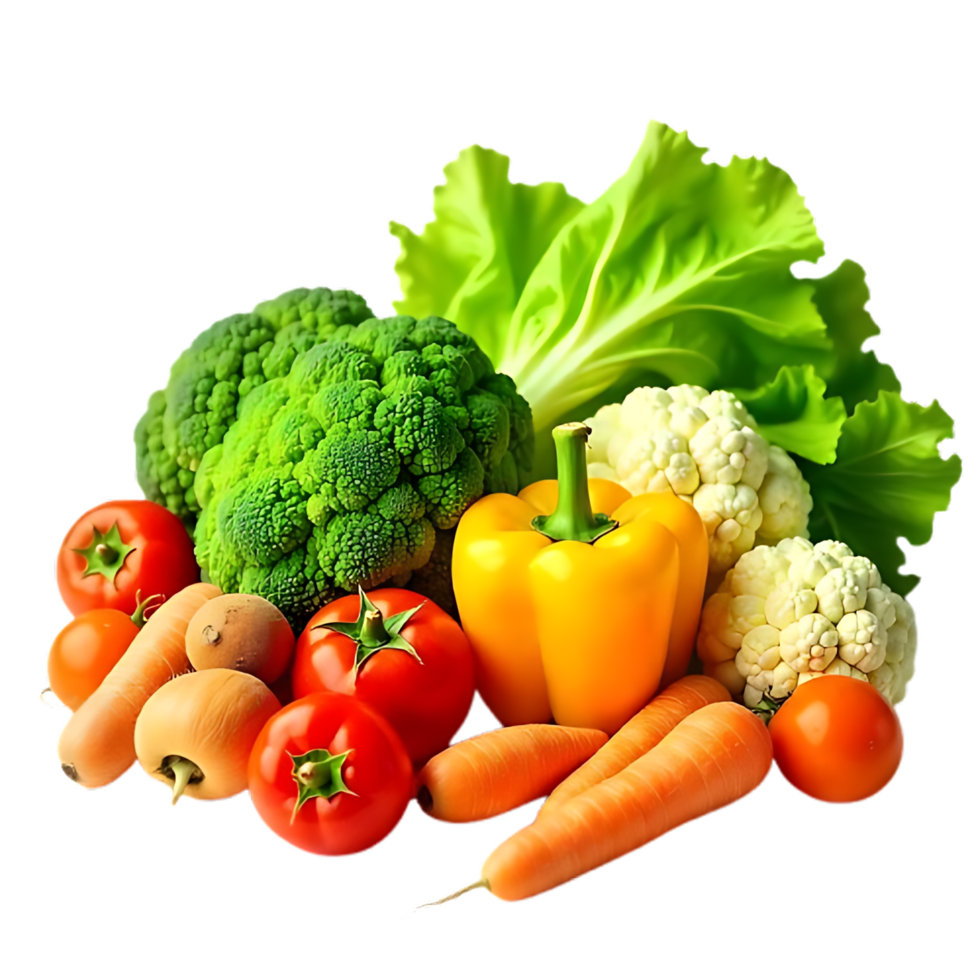 Freshly Harvested Health Foods Fruits and Vegetables Stock Photo png