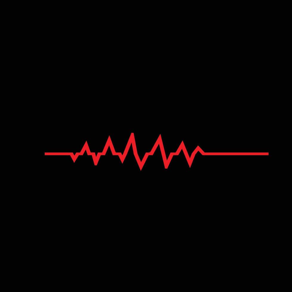 Heart rhythm line design to use in healthcare, healthy lifestyle, medicine, ekg, ecg concept illustration projects. vector