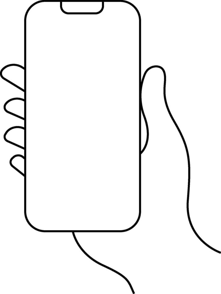 Hand holding phone stock illustration vector