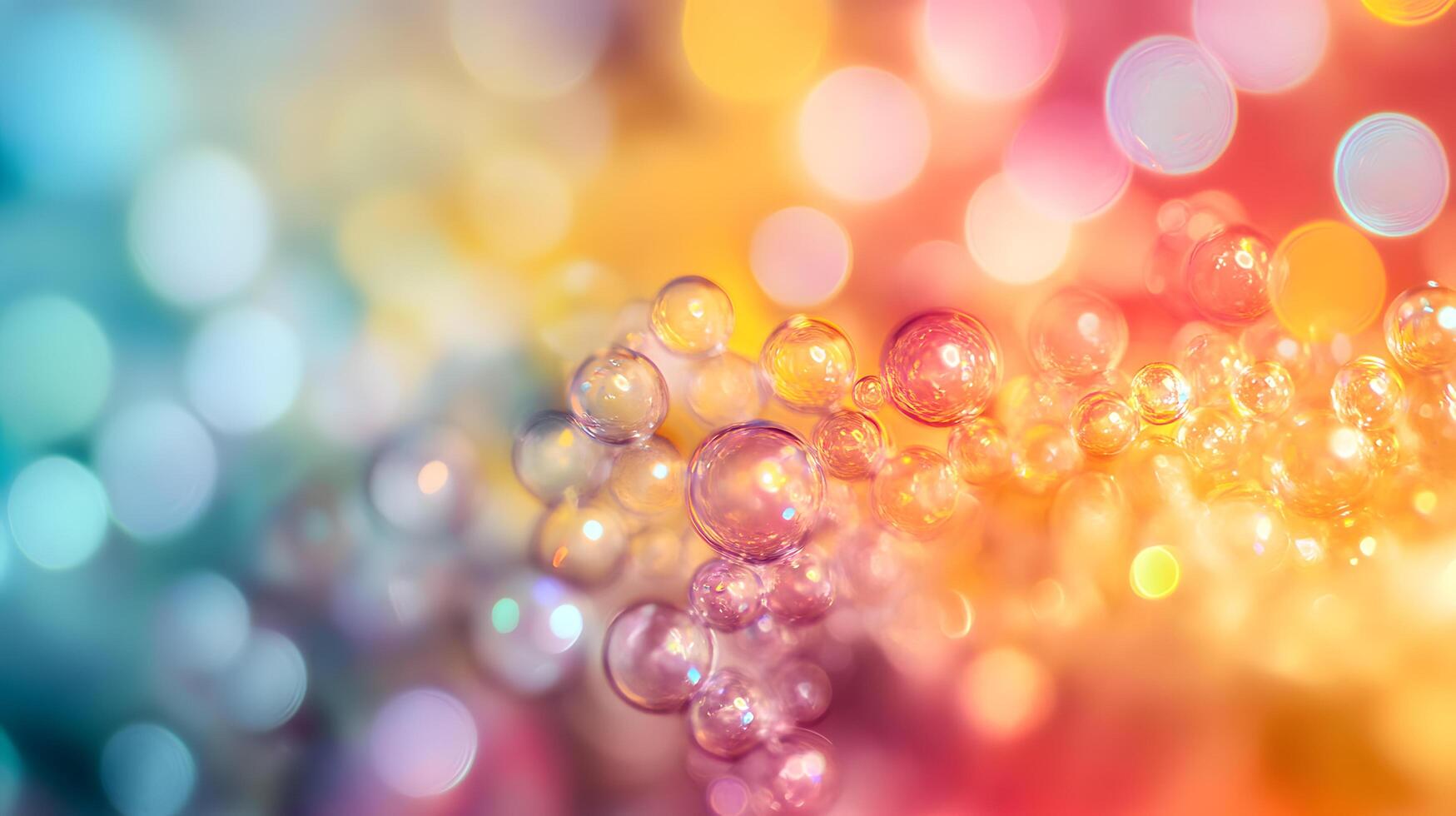 A colorful background with many small bubbles of different colors photo