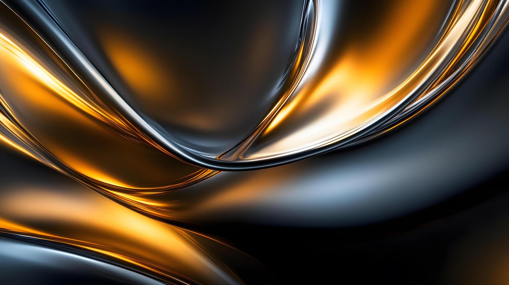 A piece of abstract art with a lot of gold and black colors photo