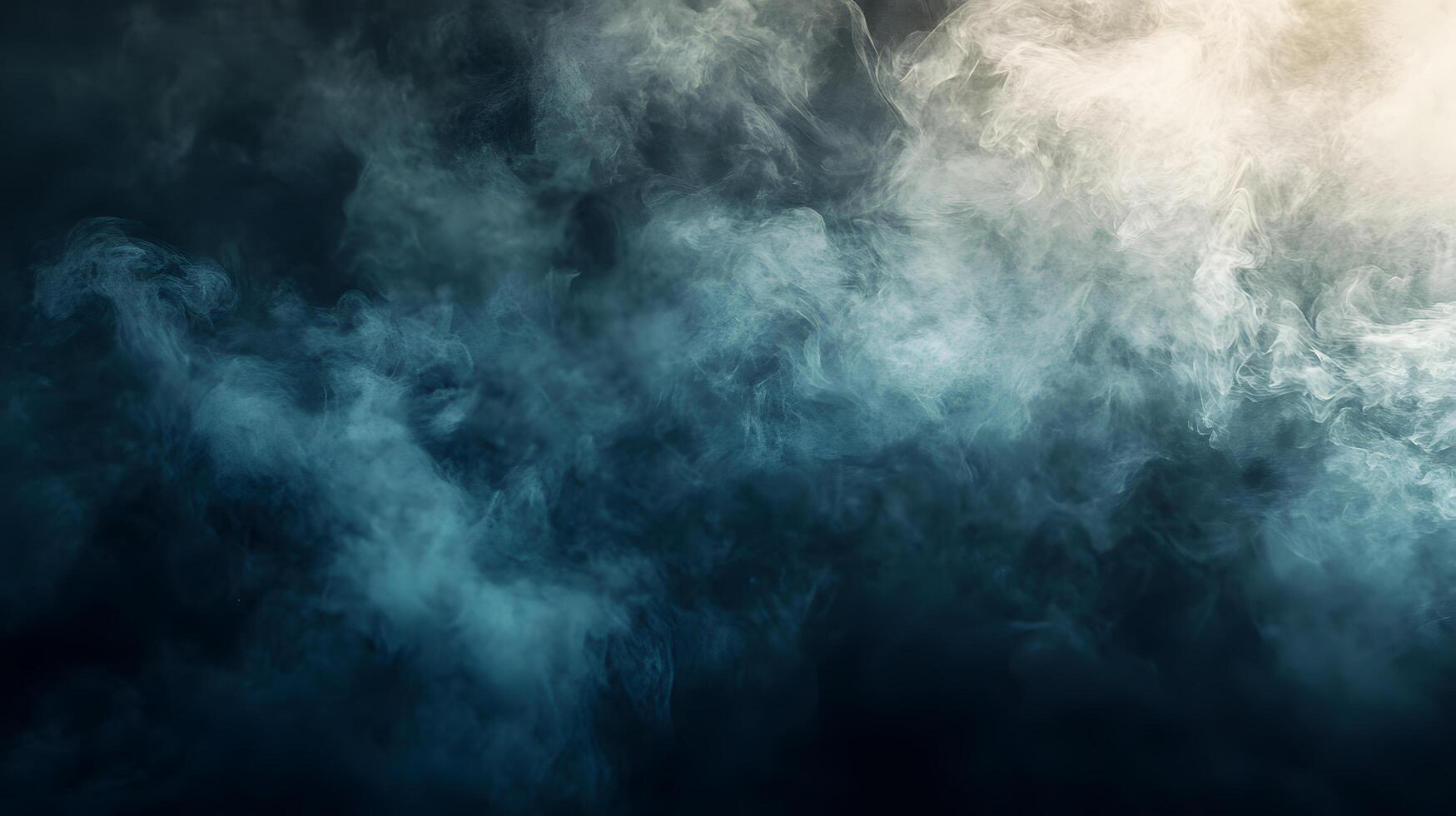 A blue and white background with a lot of smoke photo