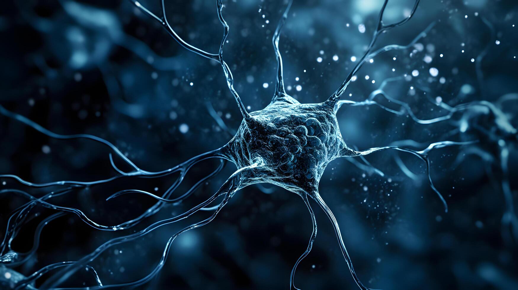 A close up of a brain cell with many branches photo