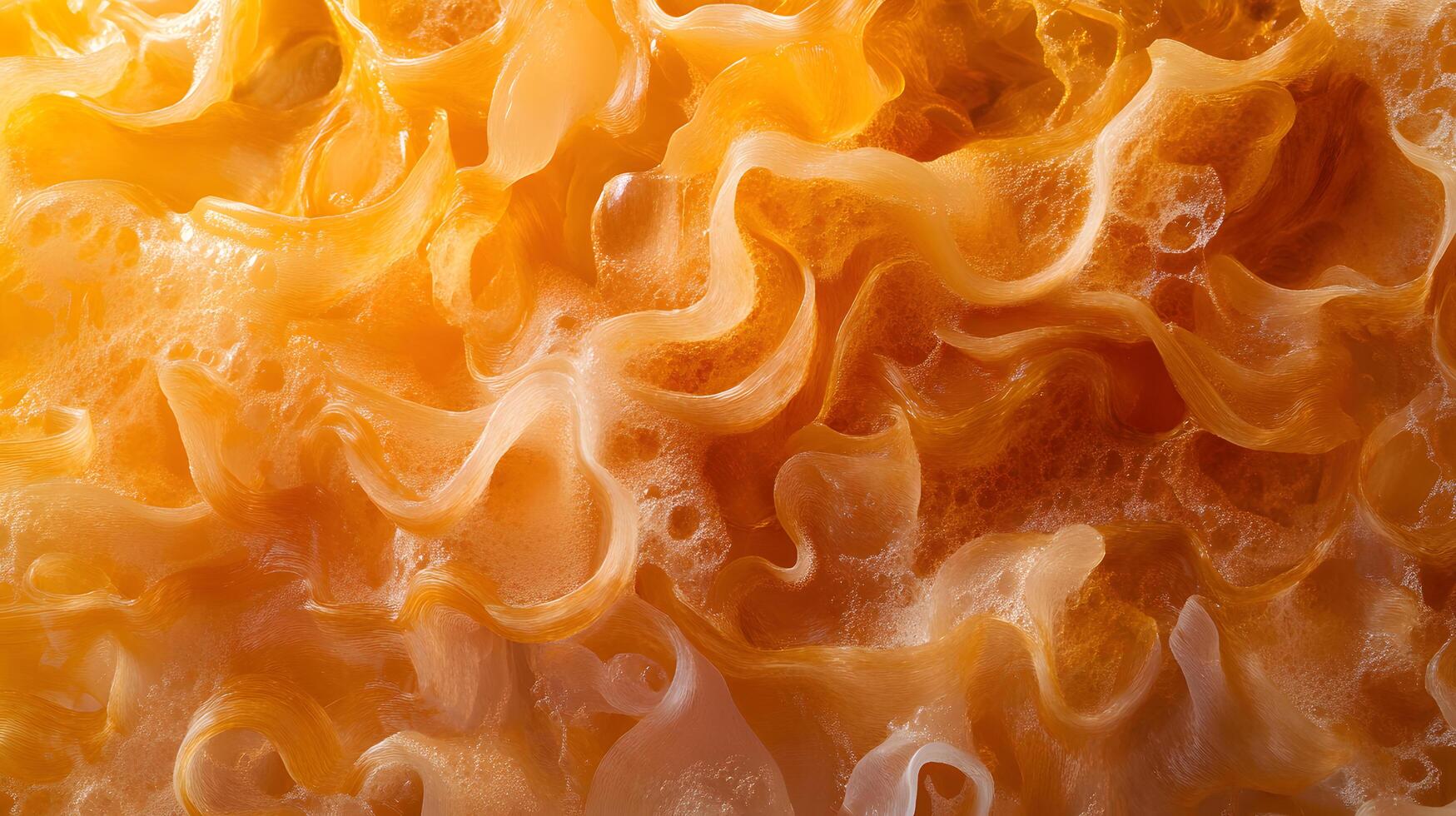 A close up of a piece of food with a lot of texture and a lot of orange photo