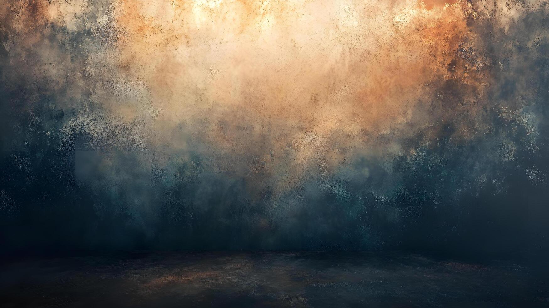 A blurry, abstract painting of a room with a wall that has a lot of texture photo