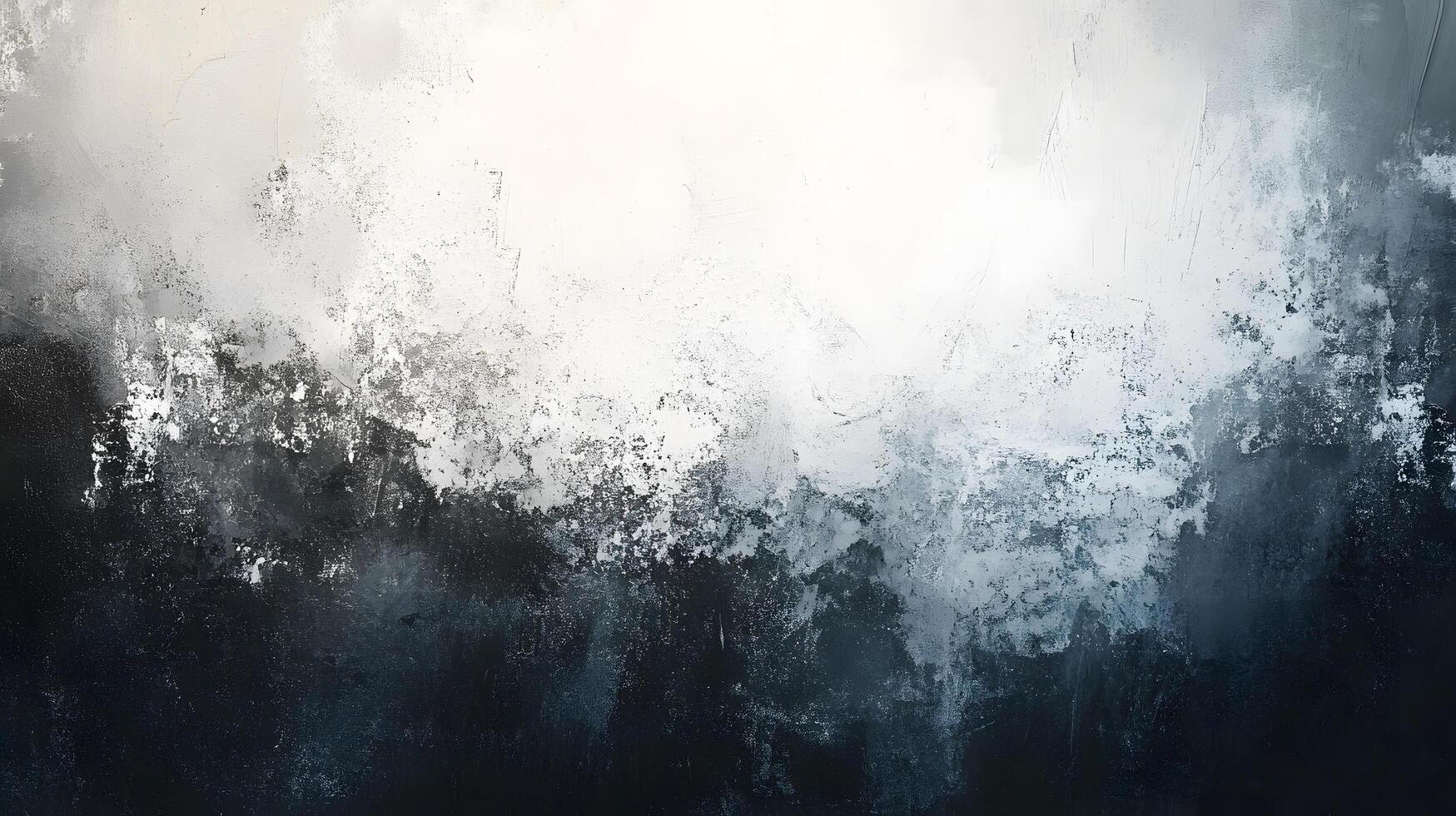 A blurry, dark and white background with a few dots of color photo