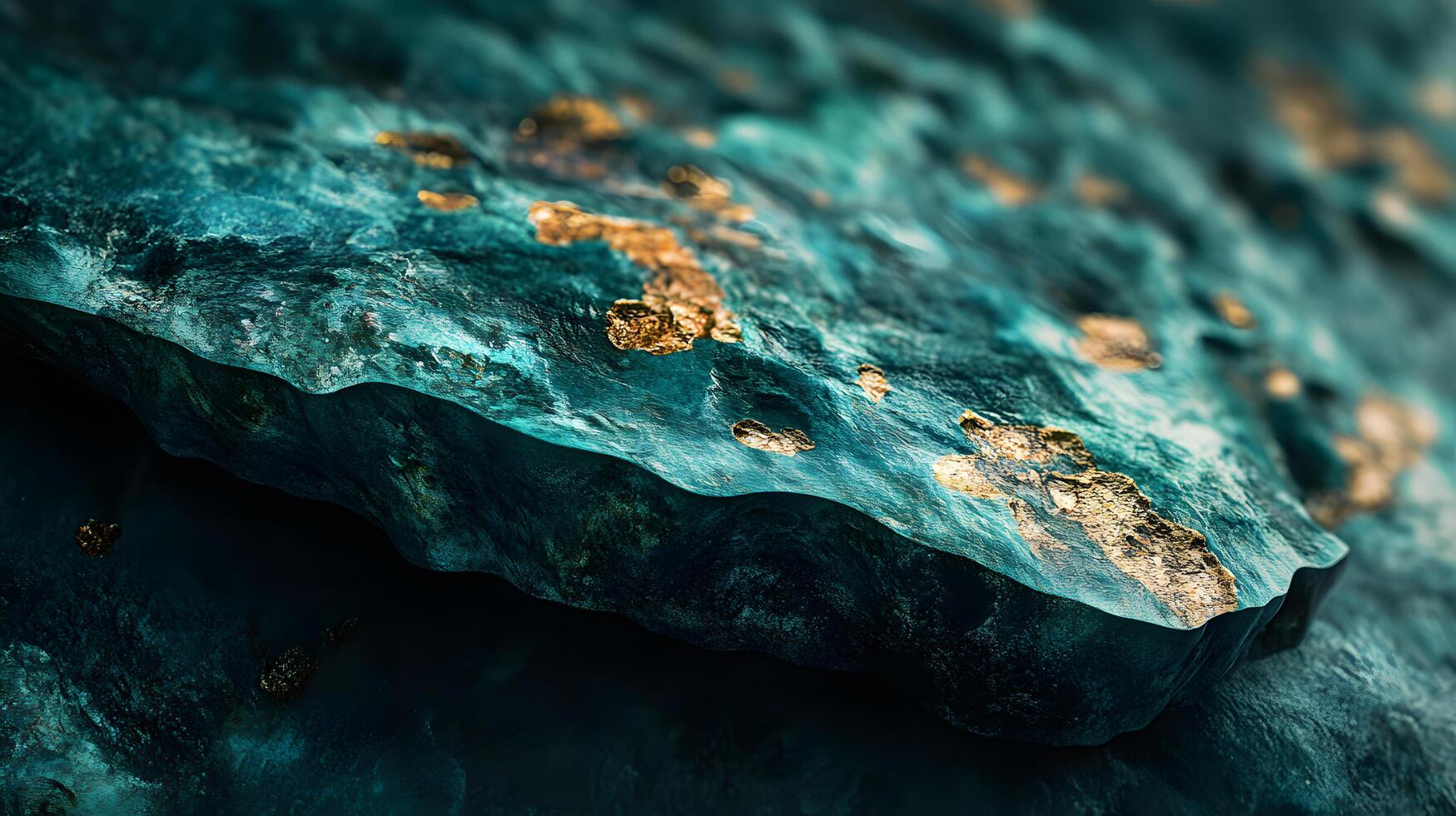 A rock with gold flecks on it photo