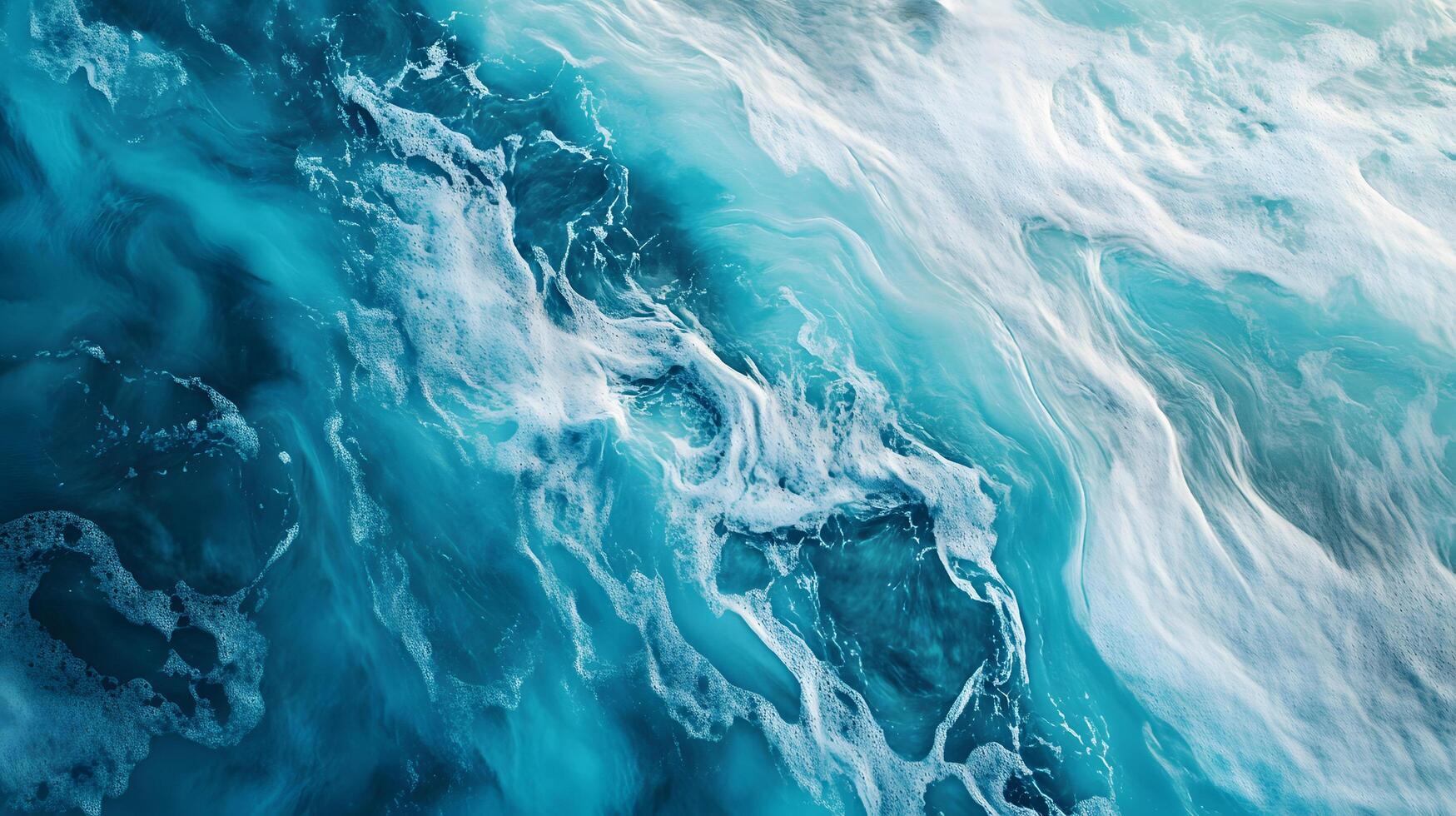 The image is of a body of water with a blue and white swirl pattern photo