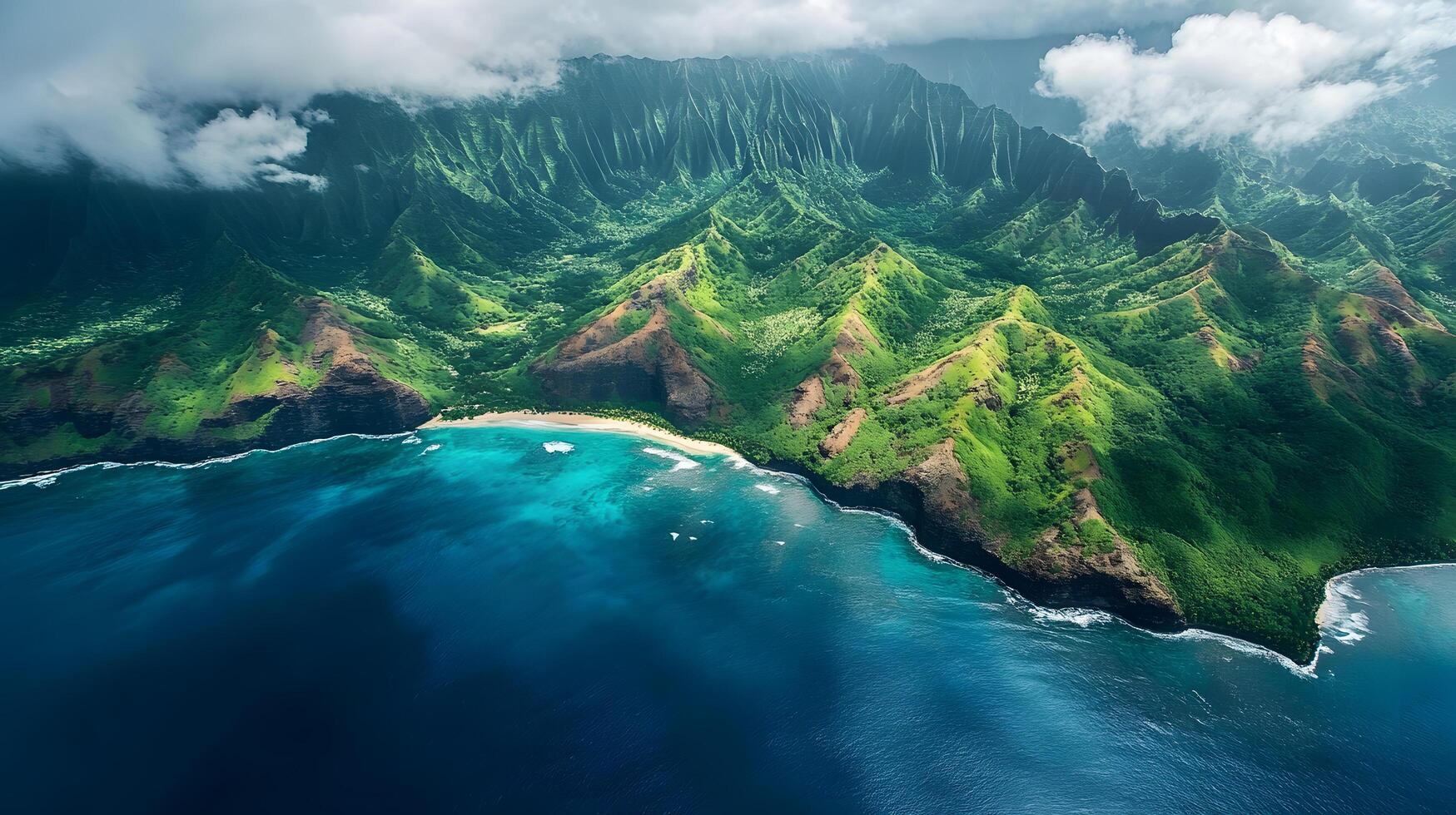 A beautiful view of a beach photo