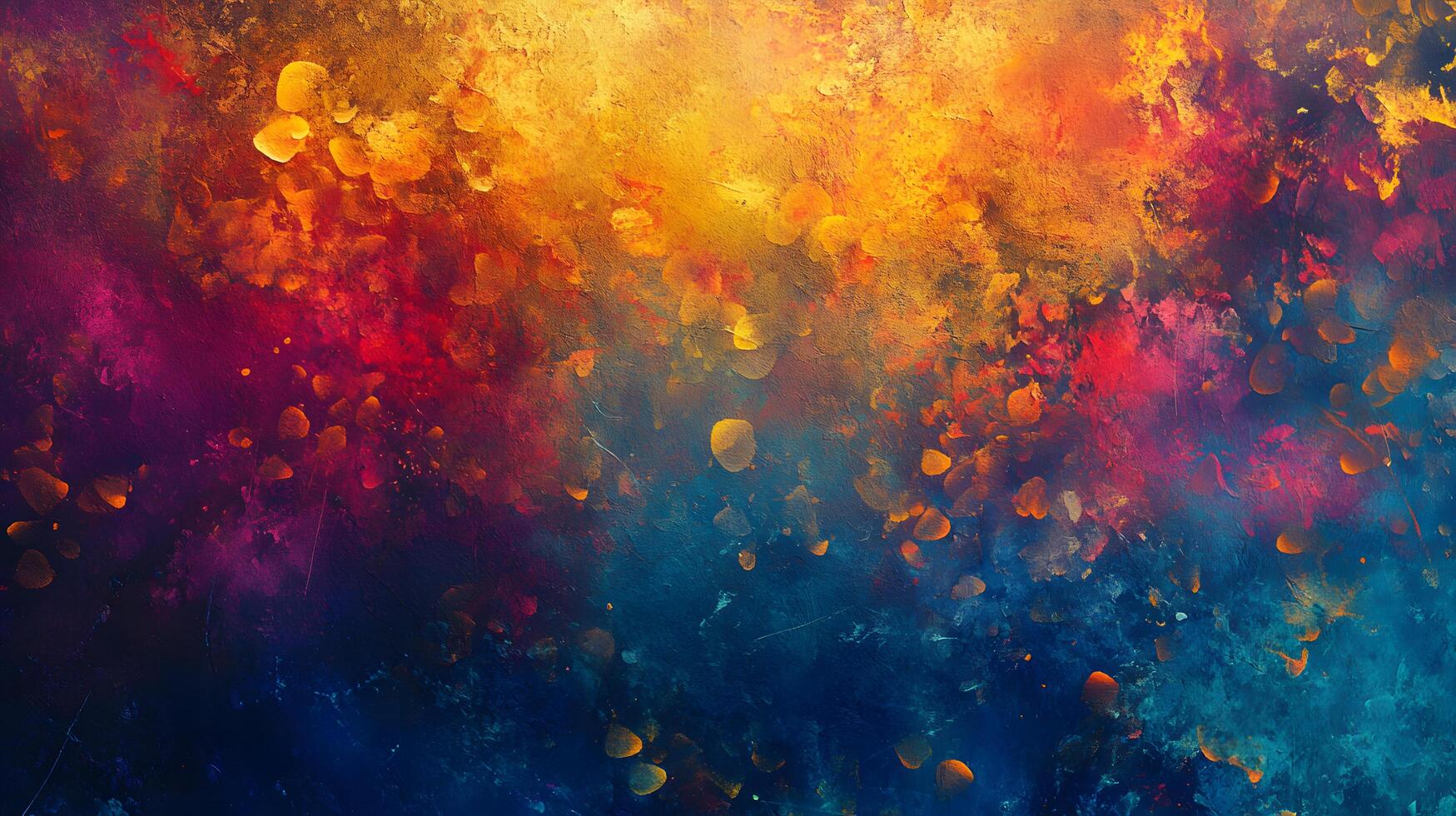 A colorful painting with a lot of splatters of paint photo
