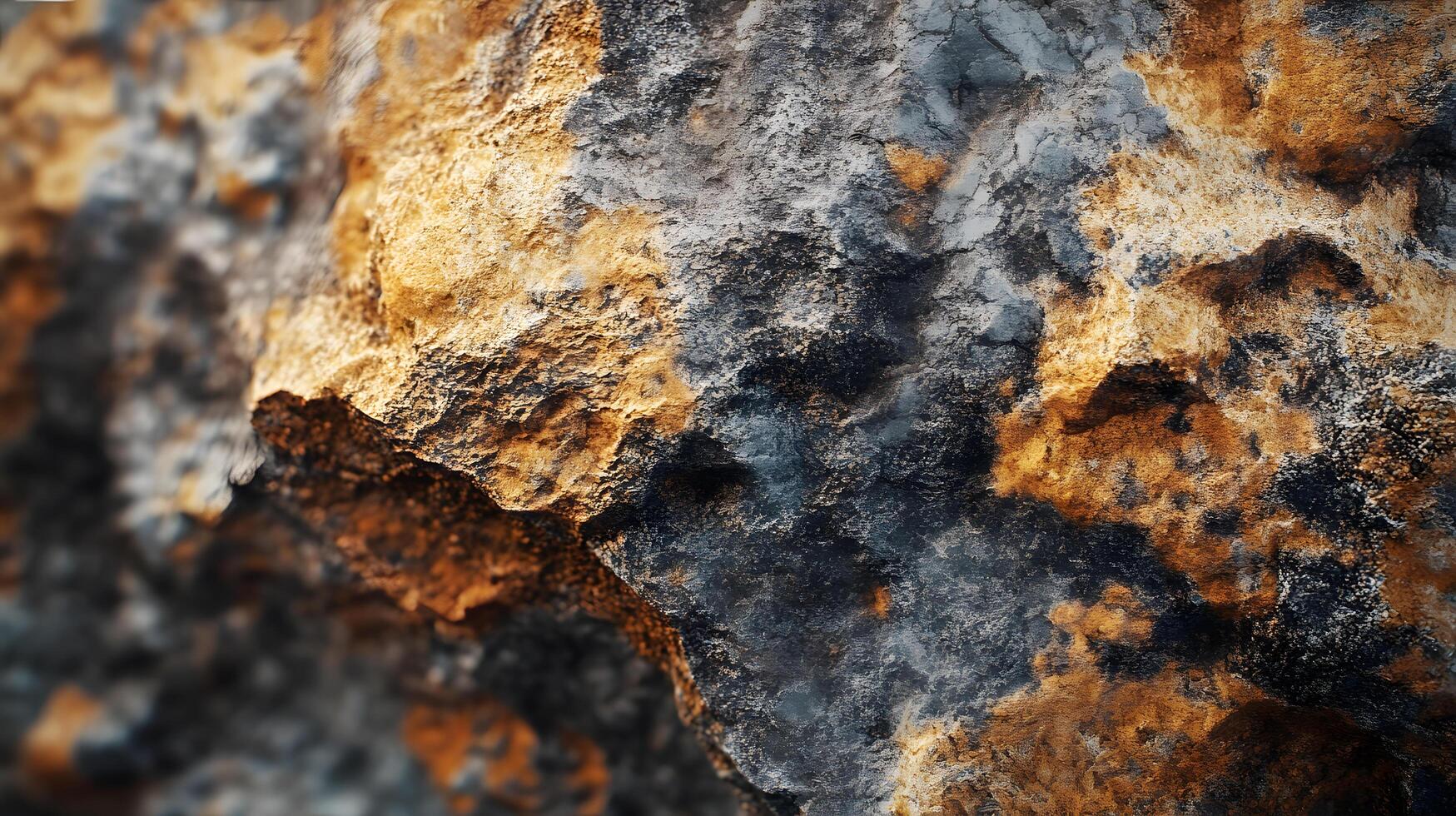 A rock with a brown and gray color photo