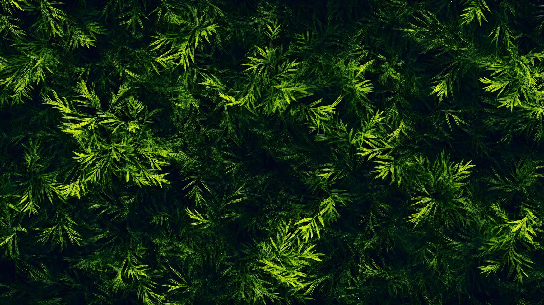 A close up of green leaves on a tree photo