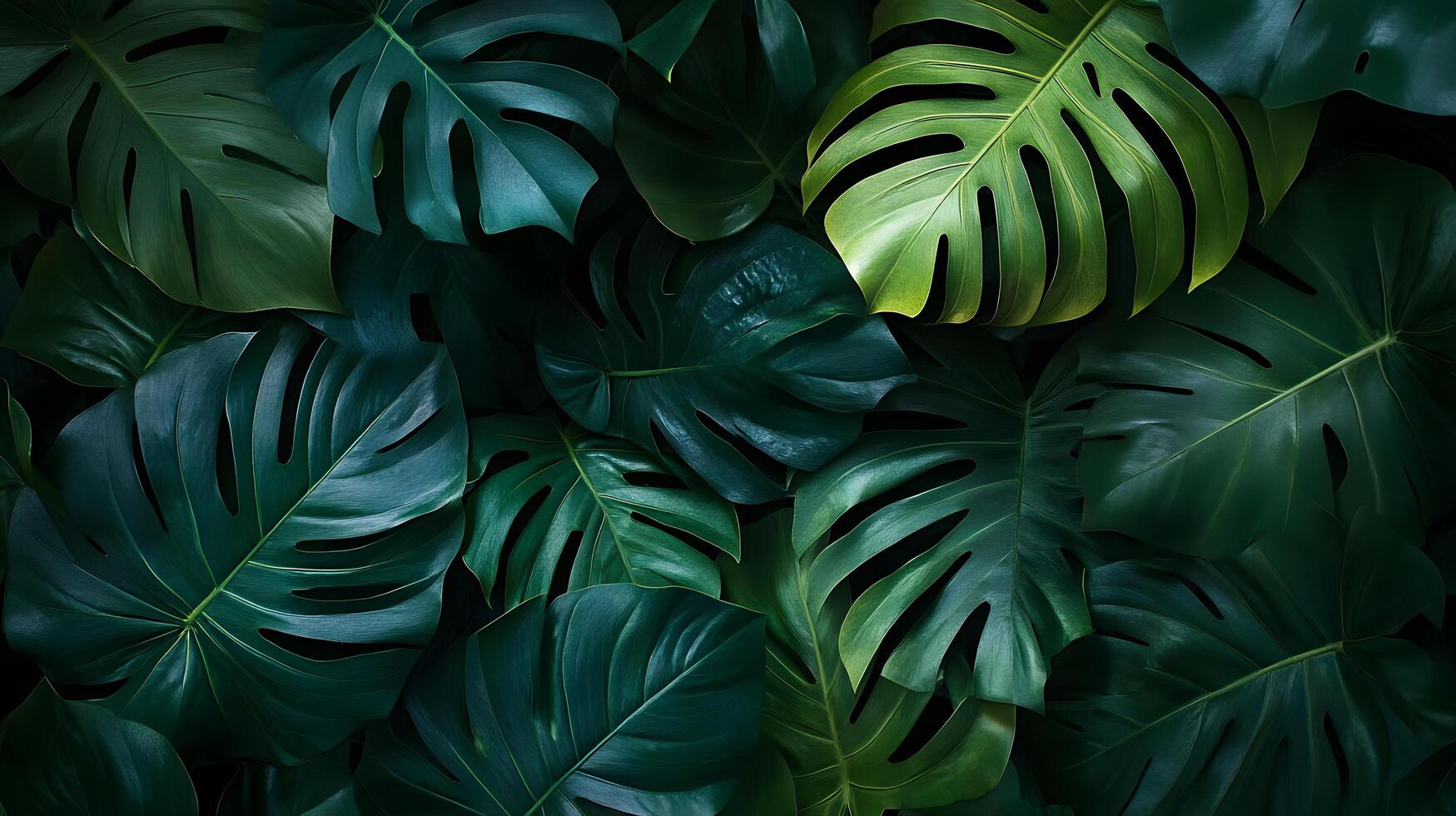 A close up of green leaves with a lot of holes in them photo