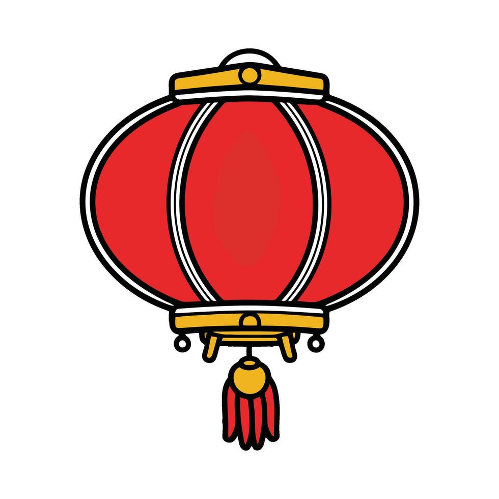 Chinese lantern icon illustration vector