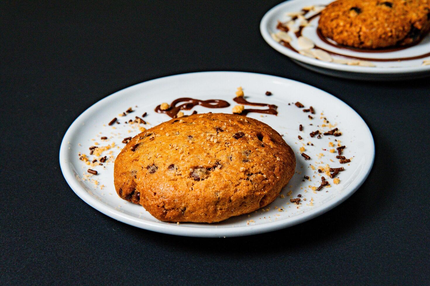 Cookie with chocolate chunks. photo
