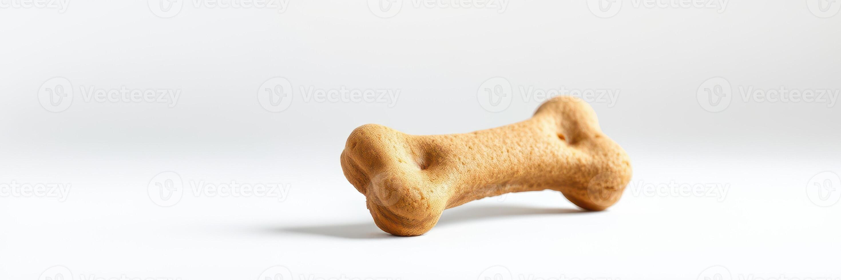 Unique dog bone shaped treat on a plain background perfect for pet training and playtime photo