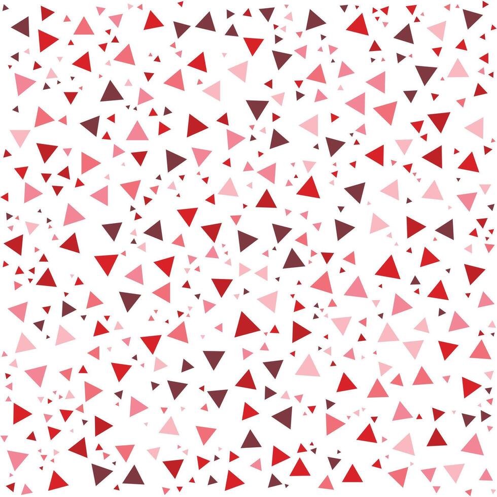Simple abstract seamless pattern with triangles and dots. Holiday theme in red for wrapping pape vector