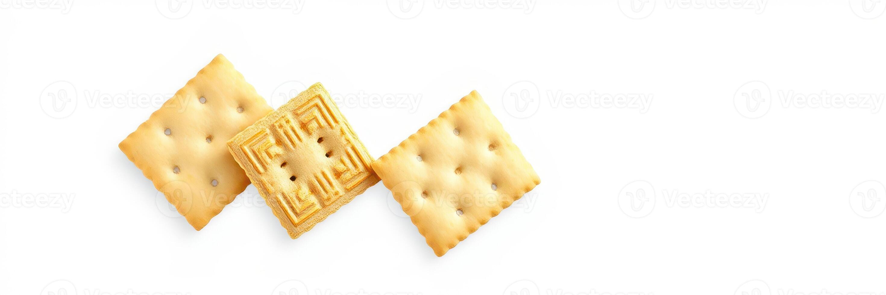 Deliciously crafted crackers arranged on a clean surface for a tasty snack experience photo