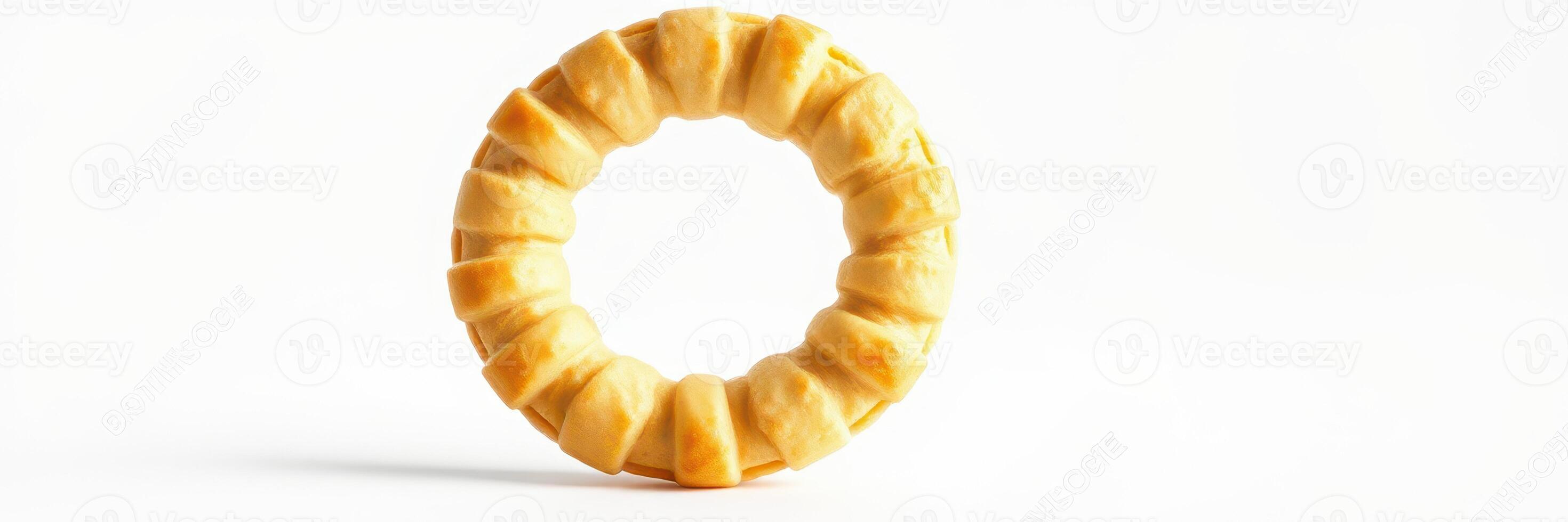 Delicious freshly baked circular pastry showcasing intricate layers and a golden crust, perfect for any occasion photo