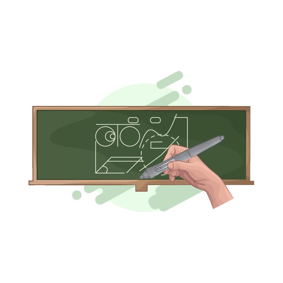 illustration of write on the board vector