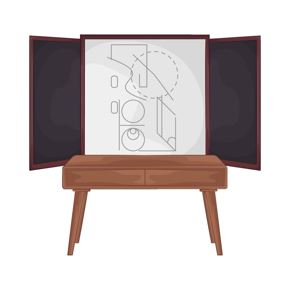 write on the board illustration vector